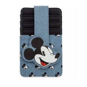 💙🖤Disney Parks Mickey Denim Credit Card Wallet🖤💙